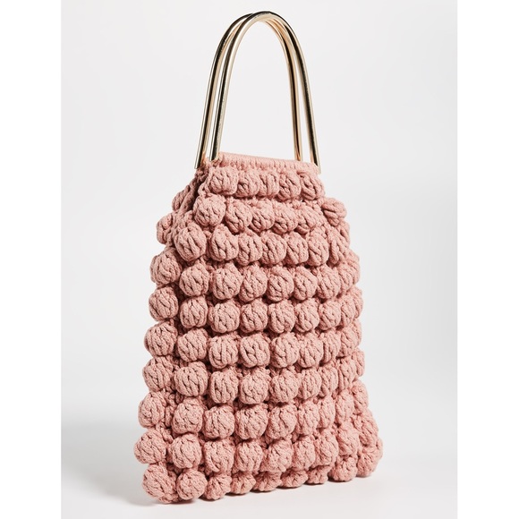 Ulla Johnson Barranco Crochet Knit Pom Tote Bag - Picture 3 of 5